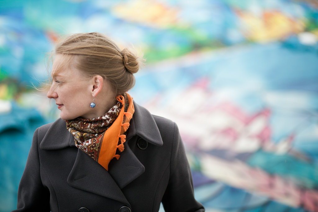 Оранжевый шарфик